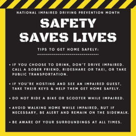 National Impaired Driving Prevention Month