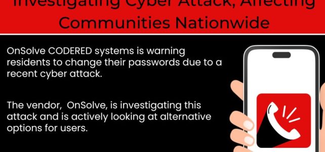Northborough Police Department Notifying Community Of Cyber Attack Against CodeRed; Encouraging Residents to Change Passwords